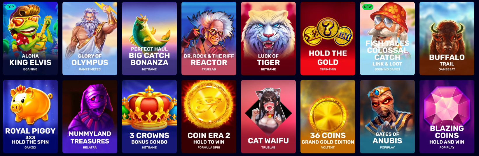 Top Slots Auswahl bei Jet4Bet